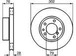 Bosch 0 986 478 317 Disco Freno Oe 34111155322 Compatibile Con Serie 5 E34, Serie 7 E32