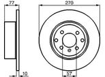 Bosch 0 986 478 504 Disco Freno Oe 569102 Compatibile Con Calibra A, Vectra
