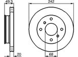 Bosch 0 986 478 534 Disco Freno Oe Compatibile Con Primera