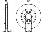 Bosch 0 986 478 717 Disco Freno Oe 90442513 Compatibile Con Calibra A, Vectra