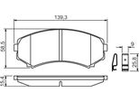Bosch 0 986 424 709 Set Di Pastiglie Freno, Freno A Disco Oe SHY63323Z Compatibile Con Grandis, Pajero
