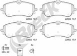 Breck 22802 00 703 00 Set Di Pastiglie Freno, Freno A Disco Oe 65508206002 Compatibile Con Crafter, Amarok