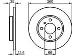 Bosch 0 986 478 029 Disco Freno Oe 34111154747 Compatibile Con Serie 3 E30