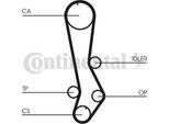 Continental Ctam CT876 Cinghia Dentata Oe 1356879235 Compatibile Con Is