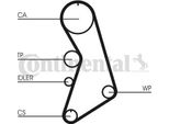 Continental Ctam CT909K9 Kit Cinghia Dentata Oe Compatibile Con Polo 9N, Ibiza