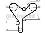 Continental Ctam CT852 Cinghia Dentata Oe 97136321 Compatibile Con Camry, Monterey, Frontera B, Es
