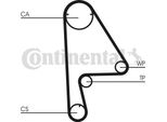 Continental Ctam CT862WP1 Pompa Acqua + Kit Cinghia Dentata Oe Compatibile Con Civic