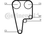 Continental Ctam CT1125 Cinghia Dentata Oe 14400P72014 Compatibile Con Civic, Integra