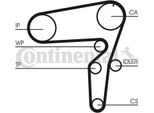 Continental Ctam CT1076 Cinghia Dentata Oe 46791189 Compatibile Con Alf. 147, Alf. 156, Alf. 166, Alf. Gt, Stilo, Thesis