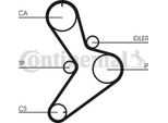 Continental Ctam CT1038K2 Kit Cinghia Dentata Oe 4501801 Compatibile Con Jumper, Ducato, Daily, Arena, Movano, Boxer, Mascott, Master