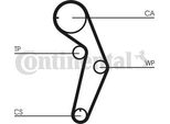 Continental Ctam CT1048 Cinghia Dentata Oe MD191982 Compatibile Con Carisma, Space Star