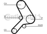 Continental Ctam CT617K1 Kit Cinghia Dentata Oe 71754845 Compatibile Con Delta, Dedra, Tipo, Tempra, Bravo, Brava, Alf. 155, Alf. 146, Alf. 145