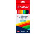 Kathay Confezione Da 12 Matite Colorate In Legno, Mina Morbida Da 3 Mm