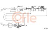 Cofle 11.2243 Cavo, Comando Frizione Oe 96108987 Compatibile Con Xantia