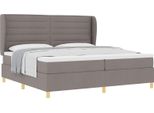 Syfax™ Letto Con Molle E Materasso Grigio Scuro 90X190 Cm Tessuto