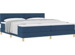Syfax™ Letto A Molle Con Materasso Blu 200 X 200 Cm Tessuto