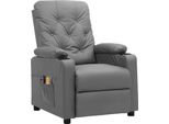 Syfax™ Poltrona Massaggiante Elettrica Grigio Pelle Finta