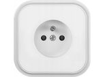 Presa A Muro Bianca 230 V IP20 Con Messa A Terra