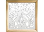 Butterfly - Moduli Decorativi In Legno E Pvc 48X48 Cm Bianco