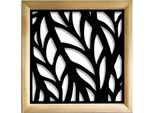 Alga - Moduli Decorativi In Legno E Pvc 48X48 Cm Nero