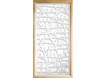 Birds - Moduli Decorativi In Legno E Pvc 47X94 Cm Bianco