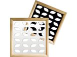 Globecross - Moduli Decorativi In Legno E Pvc 98X98 Cm Bianco