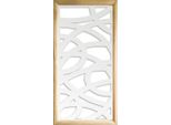 Concentric - Moduli Decorativi In Legno E Pvc 47X94 Cm Bianco