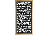 Birds - Moduli Decorativi In Legno E Pvc 47X94 Cm Nero