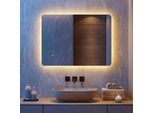 Specchio Costway, Specchio Da Bagno Rettangolare Con Illuminazione A Led, Luminosità Regolabile, Smart Touch, Funzione Memoria E Antiappannamento 50×70 Cm
