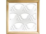 Hermitcrab - Moduli Decorativi In Legno E Pvc 98X98 Cm Bianco