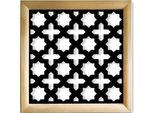 Cross - Moduli Decorativi In Legno E Pvc 48X48 Cm Nero