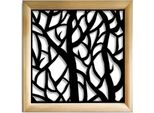 Foresta - Moduli Decorativi In Legno E Pvc 98X98 Cm Nero