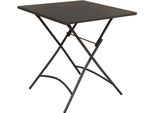 Milanihome.It - Tavolo Pieghevole In Metallo Per Bar Da Esterno Giardino, Cm 70X70X72 H Colore Taupedi Coloretaupe