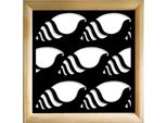 Hermitcrab - Moduli Decorativi In Legno E Pvc 73X73 Cm Nero