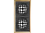 Balls - Moduli Decorativi In Legno E Pvc 47X94 Cm Nero