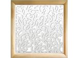 Koral - Moduli Decorativi In Legno E Pvc 98X98 Cm Bianco