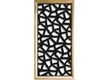 Segmenti - Moduli Decorativi In Legno E Pvc 73X148 Cm Nero
