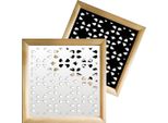 Pincers - Moduli Decorativi In Legno E Pvc 48X48 Cm Nero