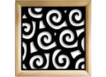 Ricci - Moduli Decorativi In Legno E Pvc 98X98 Cm Nero