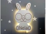 Luce Notturna A Led A Forma Di Coniglio Alimentata A Batteria Con Nome
