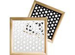 Popstar - Moduli Decorativi In Legno E Pvc 98X98 Cm Bianco
