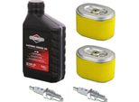 Candela + Filtro + Olio Per Pompa Dell'acqua Per Generatore Di Corrente Con Motore A 4 Tempi Da 5,5 A 6,5 Cv