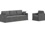 Vidaxl Divano 2 Posti Grigio Scuro 228 X 78 X 80 Cm Velluto