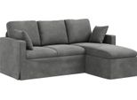 Vidaxl Divano Grigio Scuro 198 X 134 X 80 Cm Velluto