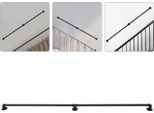 Ringhiera Per Scale - Corrimano A Muro - 2,13 M - Ghisa - Per Interni Ed Esterni - Nero