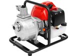 Pompa Benzina-Acqua - Motopompa A 2 Tempi 43 Cm³ - 1,7 Cv - Portata 8000 L/H - Attacco 2,54 Cm - Acqua Sporca - Rosso