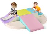 Mattoncini Per Bambini - Set Di 6 Blocchi Da Arrampicata E Gattonamento In Legno - Formato Grande - Per Bambini Da 1 A 3 Anni - Asilo Nido E Sala Giochi - Rosso Bordeaux