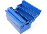 Cassetta Degli Attrezzi - Valigetta Portautensili - 5 Scomparti In Ferro - Grande Capienza - Professionale - Robusta E Resistente - Salvaspazio - Blu