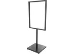 Espositore Pubblicitario In Ferro - Espositore Per Manifesti - 65 × 90 × 167 Cm - Interno Ed Esterno - Autoportante - Nero