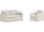 Vidaxl Divano 2 Posti Crema 158 X 78 X 80 Cm Samt